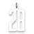 Sterling Silver Large Elongated Polished Number 28 Charm hide-image