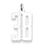 Sterling Silver Large Elongated Polished Number 38 Charm hide-image