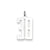 Large Elongated Polished Number 38 Charm in Sterling Silver