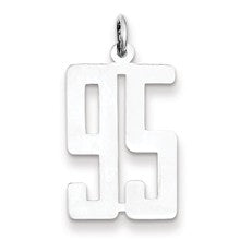 Sterling Silver Large Elongated Polished Number 95 Charm hide-image