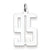 Sterling Silver Large Elongated Polished Number 95 Charm hide-image