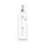 Sterling Silver Medium Elongated Polished Number 6 Charm hide-image