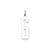 Medium Elongated Polished Number 6 Charm in Sterling Silver