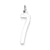 Sterling Silver Medium Elongated Polished Number 7 Charm hide-image