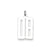 Medium Elongated Polished Number 08 W/Top Charm in Sterling Silver