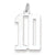 Sterling Silver Medium Elongated Polished Number 10 Charm hide-image