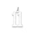 Medium Elongated Polished Number 11 Charm in Sterling Silver