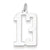 Sterling Silver Medium Elongated Polished Number 13 Charm hide-image