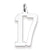 Sterling Silver Medium Elongated Polished Number 17 Charm hide-image