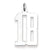 Sterling Silver Medium Elongated Polished Number 18 Charm hide-image