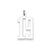 Medium Elongated Polished Number 19 Charm in Sterling Silver