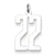 Sterling Silver Medium Elongated Polished Number 22 Charm hide-image