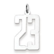 Sterling Silver Medium Elongated Polished Number 23 Charm hide-image