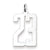 Sterling Silver Medium Elongated Polished Number 23 Charm hide-image