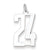 Sterling Silver Medium Elongated Polished Number 24 Charm hide-image