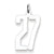 Sterling Silver Medium Elongated Polished Number 27 Charm hide-image