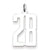 Sterling Silver Medium Elongated Polished Number 28 Charm hide-image