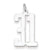 Sterling Silver Medium Elongated Polished Number 31 Charm hide-image