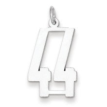 Sterling Silver Medium Elongated Polished Number 44 Charm hide-image