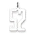 Sterling Silver Medium Elongated Polished Number 52 Charm hide-image