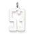 Sterling Silver Medium Elongated Polished Number 53 Charm hide-image