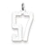Sterling Silver Medium Elongated Polished Number 57 Charm hide-image