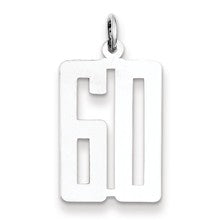 Sterling Silver Medium Elongated Polished Number 60 Charm hide-image
