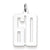 Sterling Silver Medium Elongated Polished Number 60 Charm hide-image