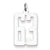 Sterling Silver Medium Elongated Polished Number 63 Charm hide-image