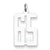 Sterling Silver Medium Elongated Polished Number 65 Charm hide-image