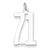 Sterling Silver Medium Elongated Polished Number 71 Charm hide-image
