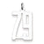Sterling Silver Medium Elongated Polished Number 79 Charm hide-image