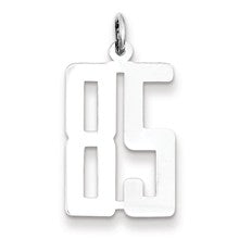 Sterling Silver Medium Elongated Polished Number 85 Charm hide-image