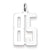 Sterling Silver Medium Elongated Polished Number 85 Charm hide-image