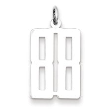 Sterling Silver Medium Elongated Polished Number 88 Charm hide-image