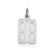Small Elongated Polished Number 88 Charm in Sterling Silver