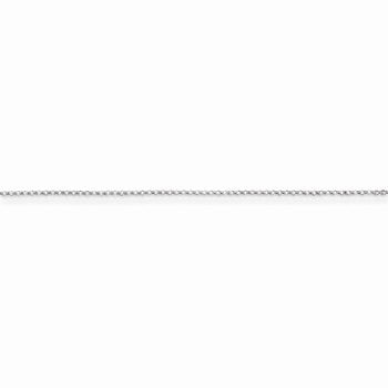 Sterling Silver Rhodium Plated Ext Rolo Chain