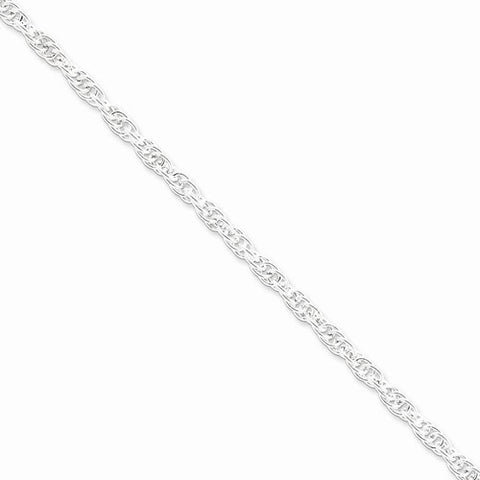 Sterling Silver Hollow Loose Rope Chain Bracelet