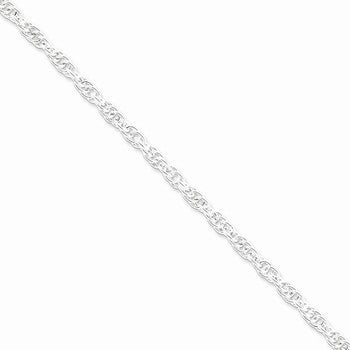 Sterling Silver Hollow Loose Rope Chain