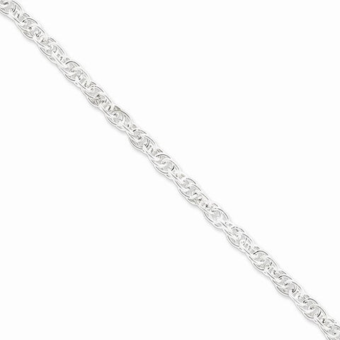 Sterling Silver Hollow Loose Rope Chain Bracelet