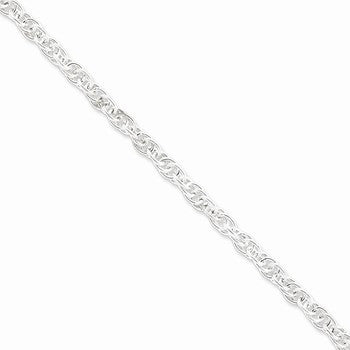 Sterling Silver Hollow Loose Rope Chain
