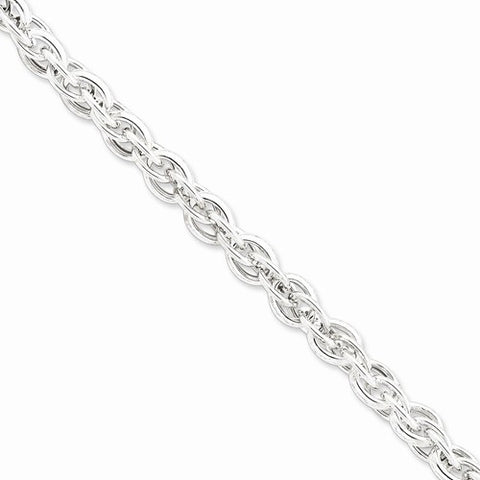 Sterling Silver Hollow Loose Rope Chain Bracelet