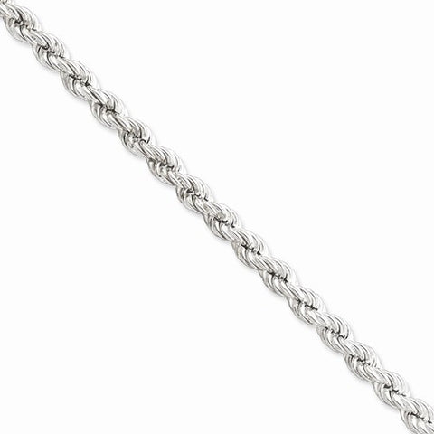 Sterling Silver Hollow Rope Chain Bracelet