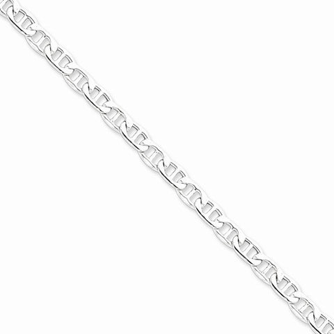 Sterling Silver Hollow Anchor Chain Bracelet