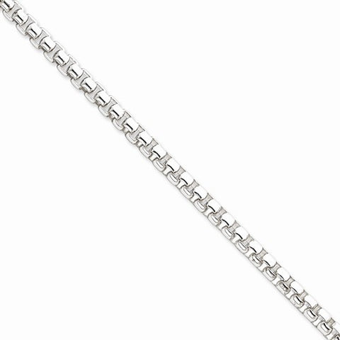 Sterling Silver Round Box Bracelet