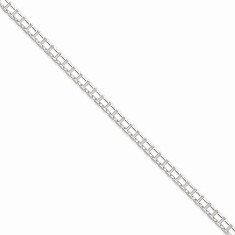 Sterling Silver Fancy Box Link Chain Bracelet