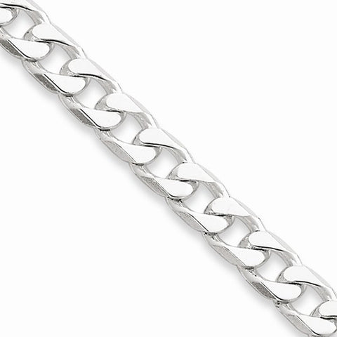 Sterling Silver Polished Curb Chain Bracelet