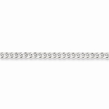 Sterling Silver Double Side Diamond-Cut Flat Link Chain