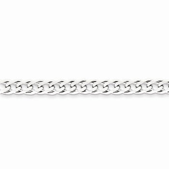 Sterling Silver Double Side Diamond-Cut Flat Link Chain