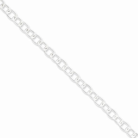 Sterling Silver Fancy Rolo Chain Bracelet
